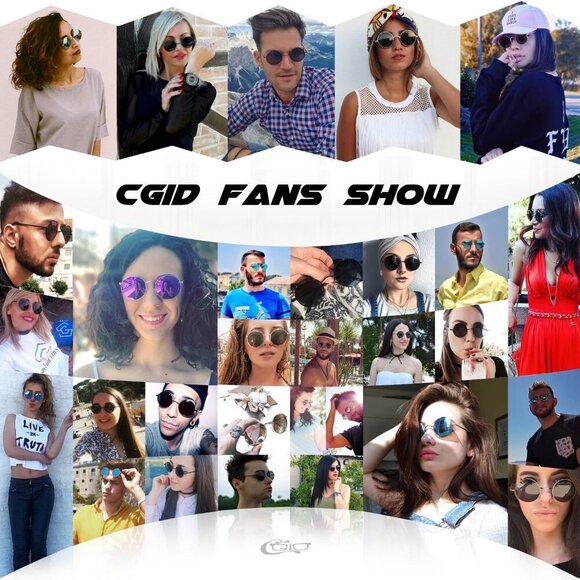 Retro Round Polarized Sunglasses Mens Womens Circle Metal Hippie Shades … - Picture 7 of 7